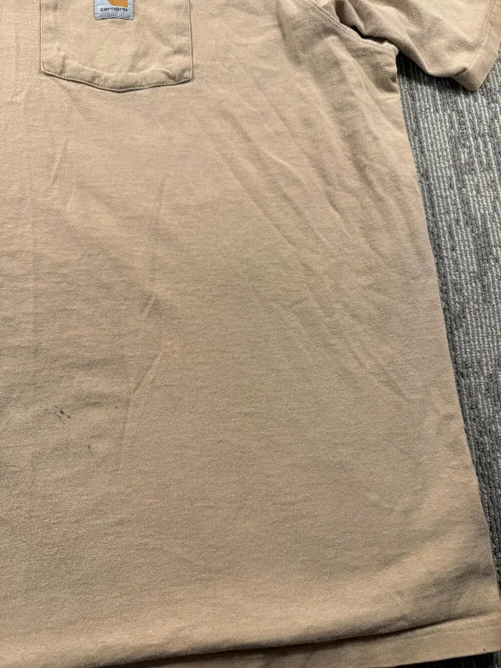 Carhartt Shirt Mens 3XL Beige Pocket Workwear Tagless Tee Henley Lot 2